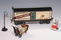 Legendärer Märklin Spur 1 Budweiser-Waggon aus der zeit um etwa 1915
